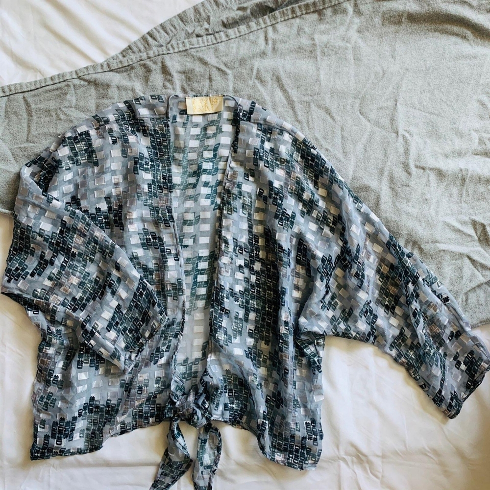 Gray, Black & Silver Shrug by Risky#